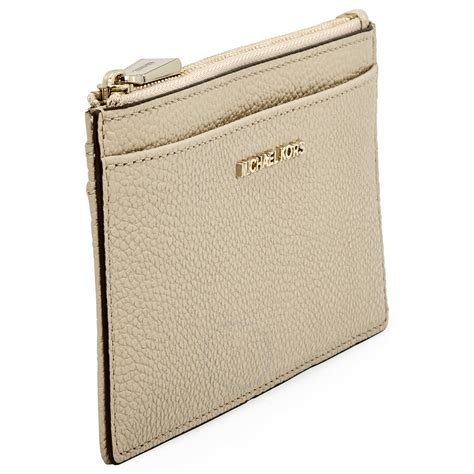 michael kors card holder with scallops pink|michael kors pebbled card case.